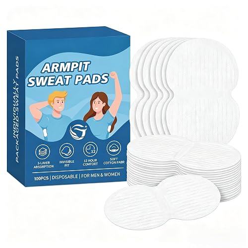 100 Pack Underarm Sweat Pads for Men