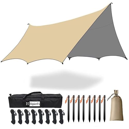 16x16 ft Large Camping Tarp Waterproof Hammock