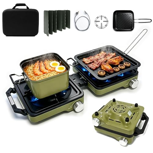 2 Burner Portable Propane Camping Stove Kit