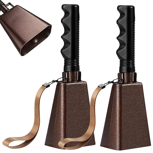 2 Pack 9-inch Copper Cow Bells with