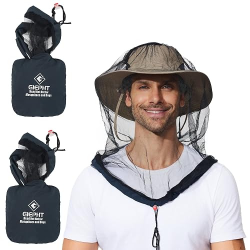 2 Pack Mosquito Head Net Mesh for
