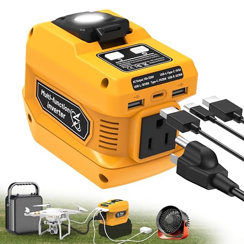 220W Power Inverter Compatible with Dewalt Battery