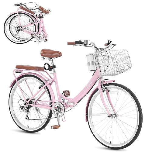 24/26 Inch Foldable Beach Cruiser Bike for