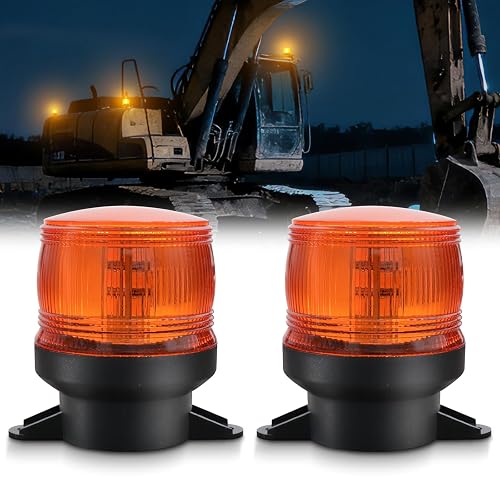 2PCS Amber Emergency Strobe Lights