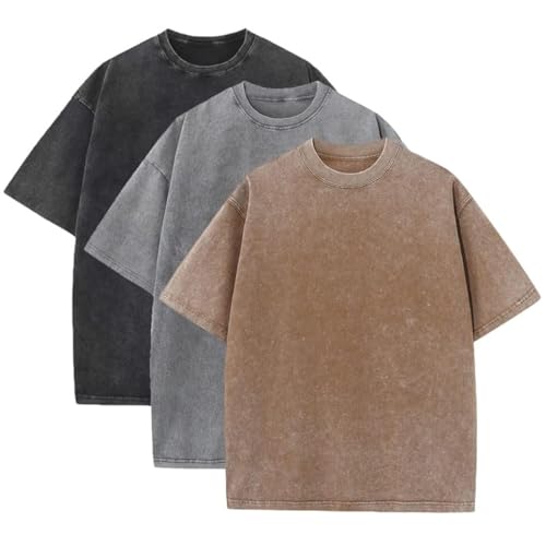 3 Pcs Men's Oversized Heavy Cotton Summer