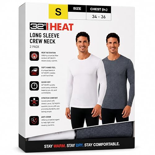 32 Degrees Men's 2-Pack Performance Lightweight Thermal
