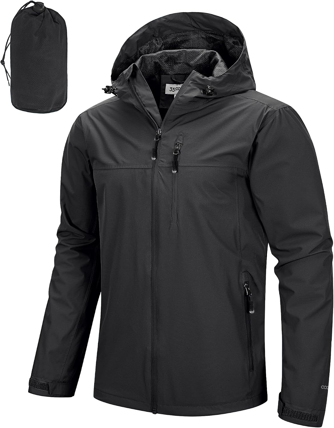 33000ft Mens Packable Rain Jacket Lightweight