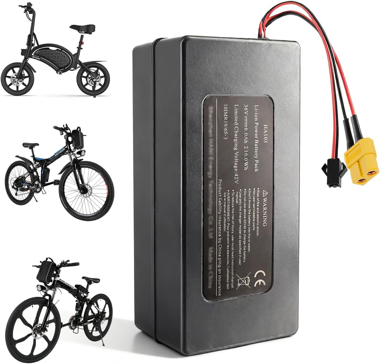 36V Lithium Battery Rechargeable with 15A