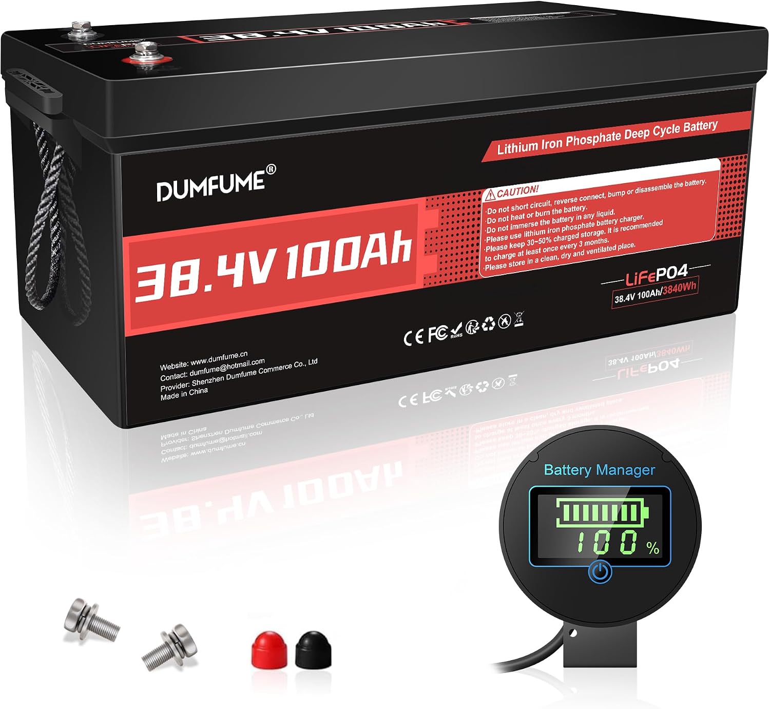 38.4V LiFePO4 Lithium Golf Cart Battery