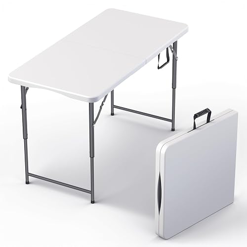 4 Feet Foldable Table Adjustable Height with