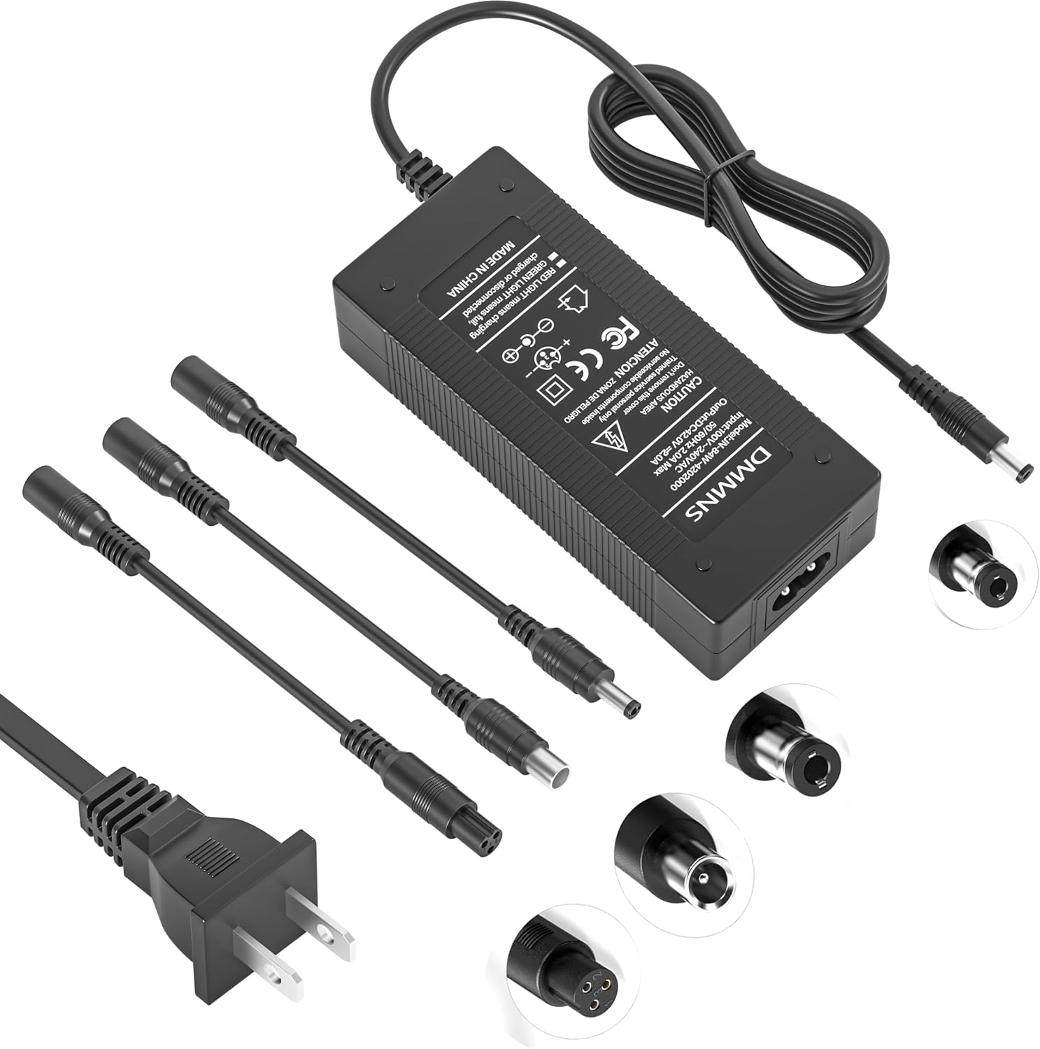 42V 2A Charger with 4 Tips