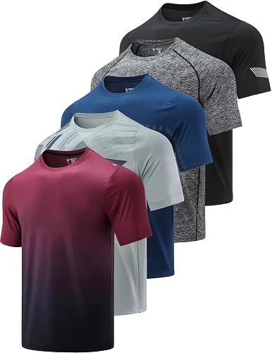 5 Pack Men’s Active Quick Dry Crew