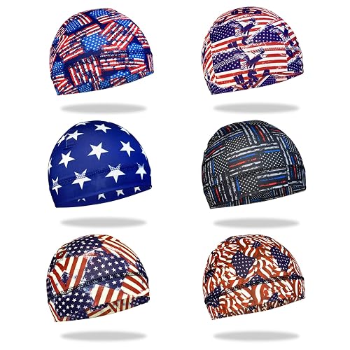 6 Pcs Skull Cap Sweat Wicking Helmet