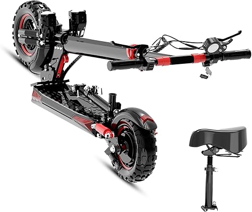 Electric Scooter Adults, 34/37 Miles Long Range, 34 Mph, 11" Off-Road Tires,48V 18/21AH Big Battery,1200W Motor, Dual Braking System,Folding Commuter Electric Scooter