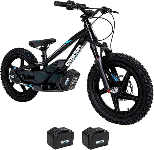 STACYC Brushless 16eDRIVE Elite Electric Balance Bike with Additional 6Ah E Bike Battery for Kids Ages 6-8 Years Old