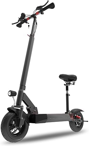 X48 Electric Scooter Adults with Seat, 48V 1000W Motor Power, up to 35 MPH Max Speed & 25 Miles Range, 300 Lbs Max Load, 10