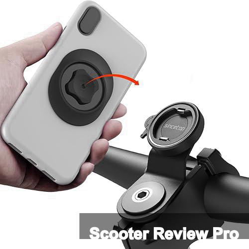 sincetop Bike Phone Mount,Mountain Bicycle Stem Phone Holder,Aluminum Handlebar Cell Phone Clamp,Gravel/MTB/Road E-Bike Cycling Cell Phone Clip,Quick Release Attach/Detach-Black【Series C-1st Gen】 Review