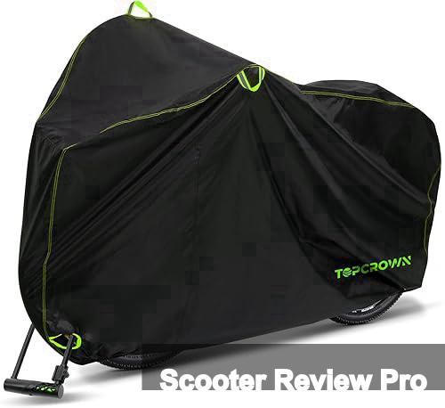 Bike Cover Waterproof Outdoor Storage for 1/2/3 Bikes, Bicycle Cover Rain Sun UV Dust Wind Proof with Storage Bag for Mountain Road Bike/Ebike (210D Black+Green, XL Size for 1 bike) Review