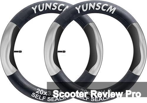 YUNSCM 2-PCS 20x4 Self-Sealing Fat Bike Tubes 20 X 4.0 Super Automatic Repair, Puncture Resistant Compatible with 20x3.5/4.0 89/102-406 E-Bike Bicycle Tire Tubes AV32mm Schrader Valve Review