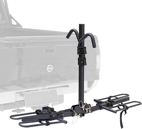 Young 2 Bike Rack Hitch Mount Foldable Platform Style, Bicycle Carrier for Cars SUVs Trucks Vans, 80 lbs. Capacity