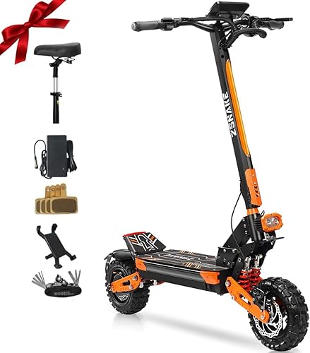 Electric Scooter for Adults, 2800W/6000W Power MotorTop Speed 35/52 MPH, 1080/1800WH Battery,35/60 Miles Range 11" All-Terrain Tire Sport E-Scooter for Daily Commuting