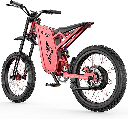 Electric Electric Dirt Bike Motorcycle for Adult, 6000W(Peak) Motor,60V/30Ah Battery,50MPH Off Road Electric Bicycle,19x2'' Full Suspension Hydraulic Brake