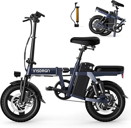 A14 Electric Bike – Premium Adult E-Bike with AI-Powered Pedal Assist, 9 Shock Absorbers, 44.99% Brake Ratio, Peak Power 650W, mini Folding Electric Bike, 499Wh Removable Battery - UL2849