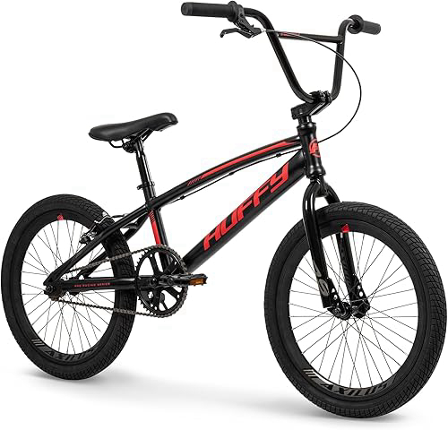 Huffy 20 Inch BMX Bikes for Kids, Multiple Color Options and Designs Available, Ideal for Ages 5+ Years Old, Adjustable Seat, BMX Features, Durable, Stunts & Tricks Bicycle