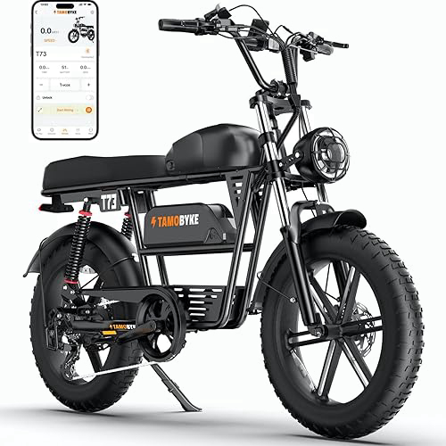 T73 Retro Dual Battery Electric Bike,30/33/37.5Mph Max Speed,1000W-1500W Dual Motor,20