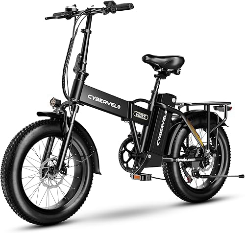 Aelith Folding Electric Bike for Adults – 1000W Motor, 20"x3" Fat Tire, 48V Removable Battery, All-Terrain E-Bike with 7-Speed, Front Suspension – Powerful Foldable Ebike for Commuter