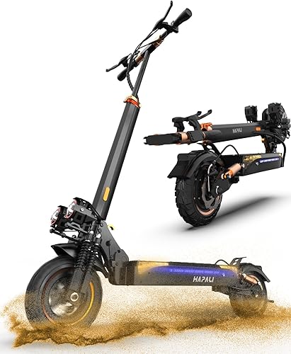 Off Road Electric Scooter Adult, 1200W Scooters Up to 31Mph & 31Miles Range,11" All Terrain Tire,48V 15AH E-Scooter with Double Suspension & Side Light