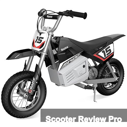 Razor MX400 Dirt Rocket Electric Bike for Kids Ages 8+, 140 lb Max Weight, Black – 24V Battery, Up to 14 Mph, 30-Min Ride Time on High Speed, Twist-Grip Throttle, Spoked Wheels w/ 12” Pneumatic Tires Review