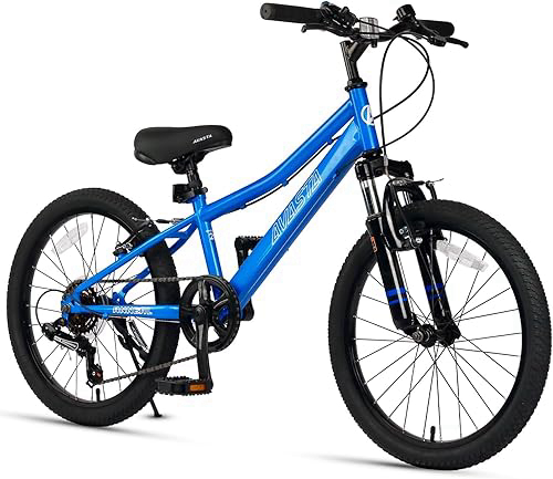AVASTA Govet 20'' Kids Mountain Bike for 6-12 Years Old Boys Girls with Suspension Fork, 6 Speeds Drivetrain, Multiple Colors
