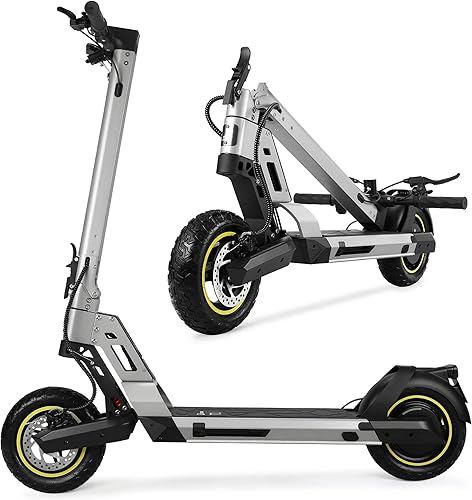 T1 Off Road Electric Scooter, 800W Motor, 48V 15.6AH Battery, 10" Pneumatic Tires, Dual Shock Absorption, 35Miles Long Ranges, Commuting & Adventure E Scooter for Adults