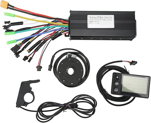 36v/48v 750w/1000w Electric Bike Controller Kit, Aluminum Alloy Ebike Conversion Kit, 30a Sine Wave Controller with Panel Dc24 36 48v for Electric Bicycles, Electric Vehicles, Electric Scooters
