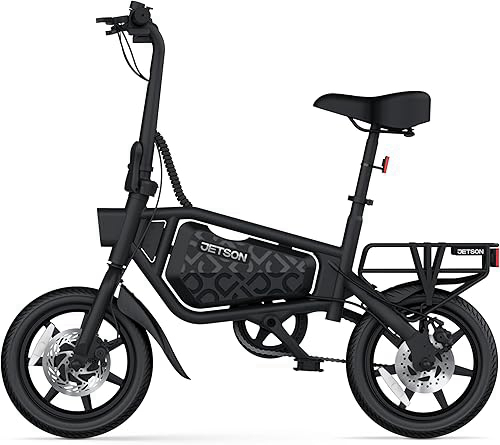 Jetson Bolt Folding Electric Ride-On Bike, Easy-Folding, Built-in Carrying Handle, Twist Throttle, Up to 15.5 MPH, Ages 13+