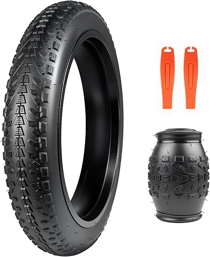 MEGHNA Bike Tire 20 inch Fat Mountain Bike Tire Snow Bike 20 x 30 inch Foldable Tire Replacement for Beach Cruiser Electric Kids Bike (20 x 3.0-1 Pack)