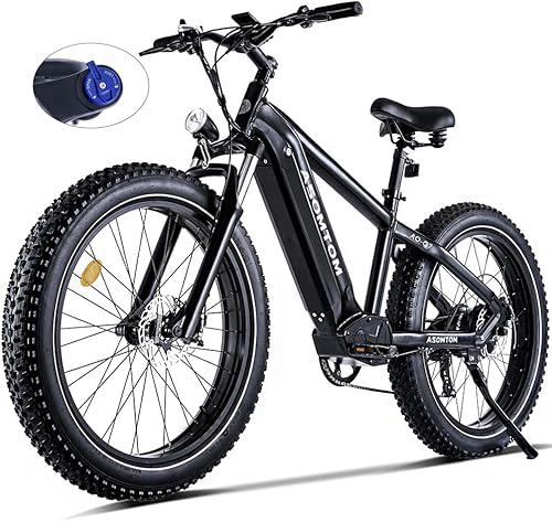 Electric Bike for Adults, 750W BAFANG Motor 48V 15Ah Removable Battery Electric Bicycle 26 Fat Tire Ebike 28+MPH Snow Beach Mountain E Bike, Shimano 7-Speed, Cruise Control, Suspension Fork