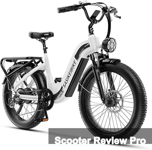 1500W Motor Peak Electric Bike for Adults and Teenagers, 48V 20AH Removable Battery Step Thru EBike, 30+MPH, 80 Miles Max Range, 24" Fat Tire Adult Electric Bicycles for 7 Speed Review