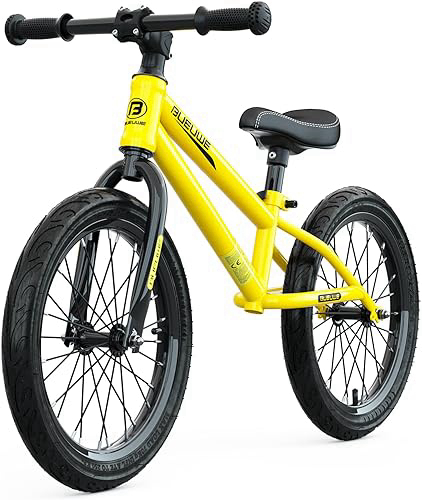 GASLIKE 16 Inch Balance Bike for Big Kids Ages 4-8 Years Old Boys and Girls, No Pedal Sports Training Bicycle, Adjustable Seat Pneumatic Tires Quick Assembly