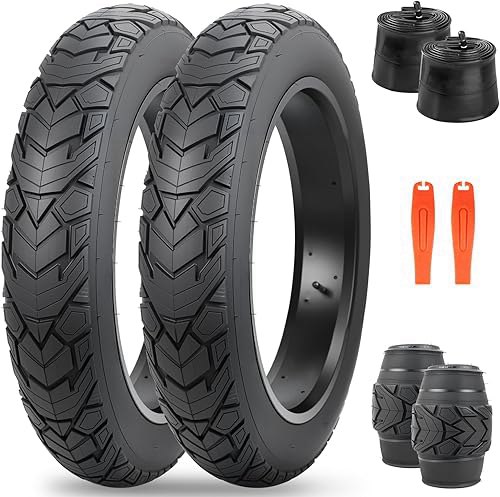 MEGHNA Fat Bike Tire 20/26 x 4.0 inch Fat Tire 20/26 inch Heavy Duty Grooves Foldable Replacement All Terrain Tire for Snow Bike E-Bike