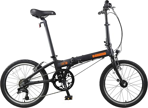 Dahon HIT D6 6 Speed 20 Inch Folding Bike for Adults,KBA061 (Black, 20 Inch)