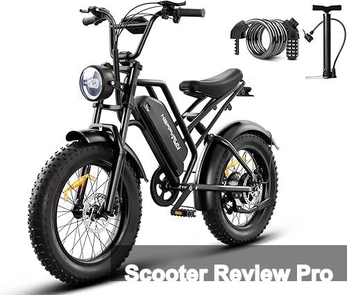 HAPPYRUN Electric Bike,1500W/2000W,48V,18Ah E Bikes for Adults Electric 60+ Mile 32MPH Top Speed Electric Motorcycle All Terrain Fat Tire Electric Dirt Bike G50 Review