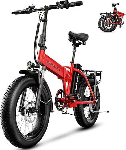 DriftGod Folding Electric Bike, 48V 20.8AH Large Removable Battery E Bike - 20"x3" Fat Tire - 80 Miles Max Range Ebike for Adults,Electric Bicycles for Commuter