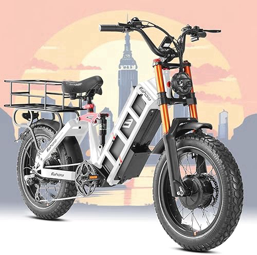Juliet Pro II Electric Bike for Adults - Dual Motor 43MPH 5200W Peak 60V/70Ah 220Miles Electric Mountain Bike, Full Suspension Electric Bike Long Range 20