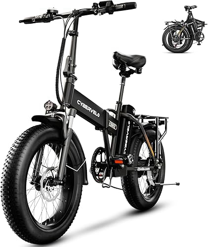 DriftGod Folding Electric Bike, 48V 20.8AH Large Removable Battery E Bike - 20