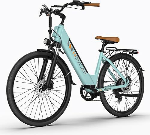 Movcan V80 Electric Bike, 1000W Motor 28MPH Ebike, 48V 13Ah Removeable Battery, 26'' City Cruiser Adult Electric Bicycles up to 70 Miles