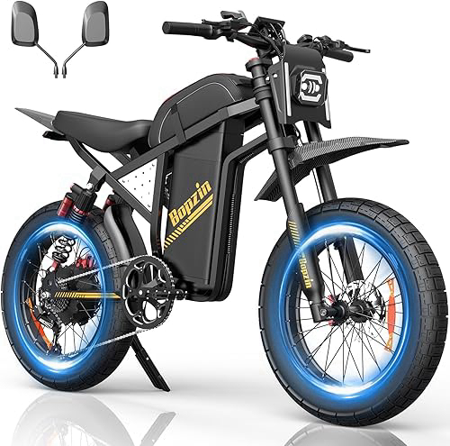 Electric Dirt Bike for Adults,3000W/1500W 45MPH,60V 35AH Large Battery Up to 100+ Miles Range, All-Terrain Tires Electric-Motorcycle,Hydraulic Brakes&Full Suspension,UL2849 Off-Road eBike