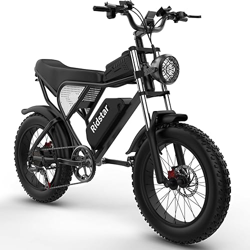 Ridstar Electric Bike for Adults,33MPH 1500W, 48V 20AH E-Bike,50 Miles Electric Motorcycle, 20