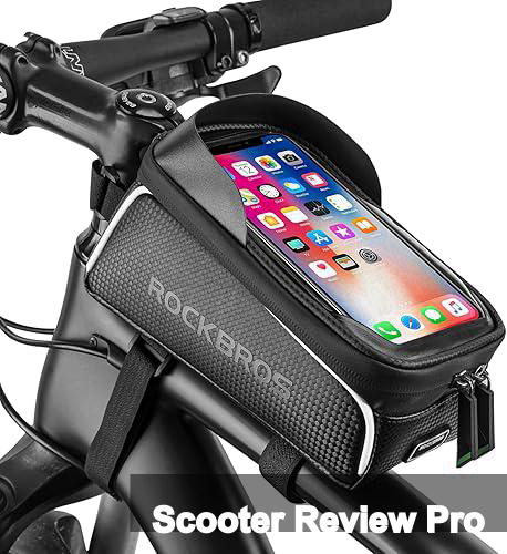 ROCK BROS Bike/Bicycle Phone Front Frame Bag, Waterproof, Tube Bag,Cycling Pouch, Bike Accessories for Men Compatible Phone Under 7”
